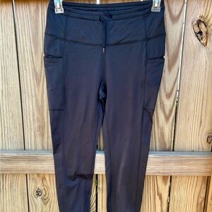 RBX Fleece Lined Zip Pockets Leggings Black Sz. Medium